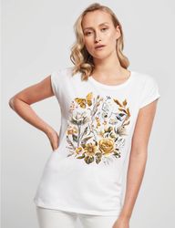 Youth Designz Print-Shirt "Flowers Botanic" Damen günstig online kaufen