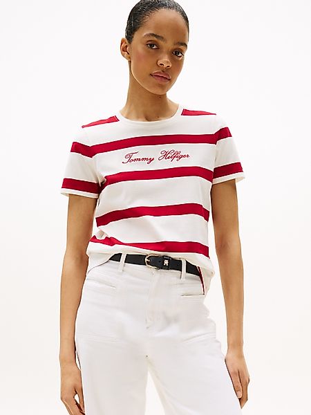Tommy Hilfiger Kurzarmshirt SCRIPT REG C-NK günstig online kaufen