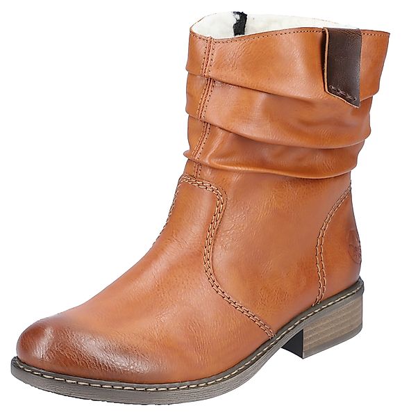 Rieker Winterboots, Winterstiefelette, Blockabsatz, Warmfutter, geraffter günstig online kaufen