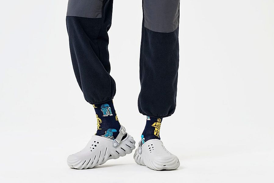 Happy Socks Socken Tagessocke Crew Star Wars R2-D2 & C-3PO navyblau - 1 Paa günstig online kaufen