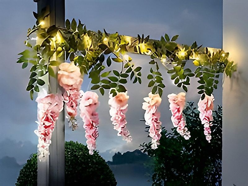 Weltbild LED-Hängeleuchte LED-Lichter-Girlande Blau-Regen "Alba" günstig online kaufen