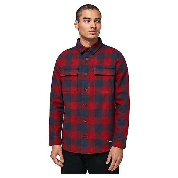 Oakley Apparel Bear Cozy Flannel Langarm Hemd L Fathom / Iron Red Check günstig online kaufen