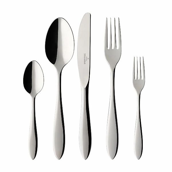 Villeroy & Boch Besteck-Set "Tafelbesteck gebürstet Arthur 30er Set grau" günstig online kaufen