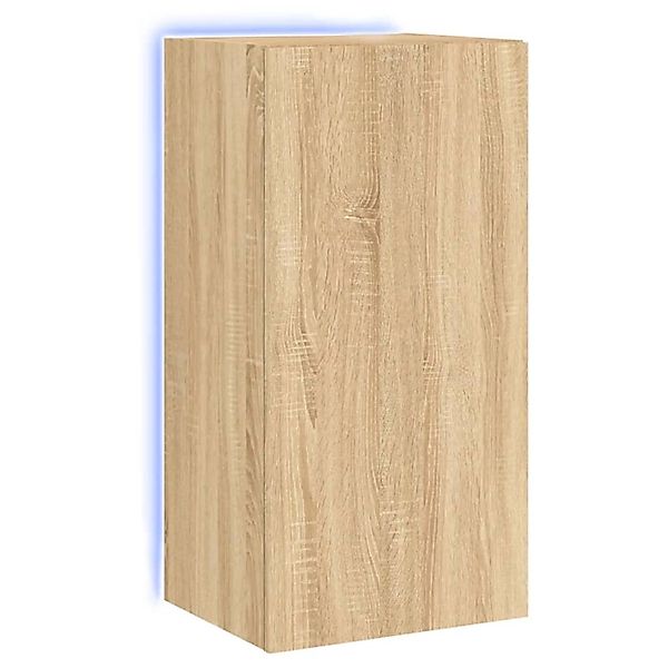 VidaXL TV-Wandschrank mit LED-Leuchten Sonoma-Eiche 40,5x35x80 cm günstig online kaufen