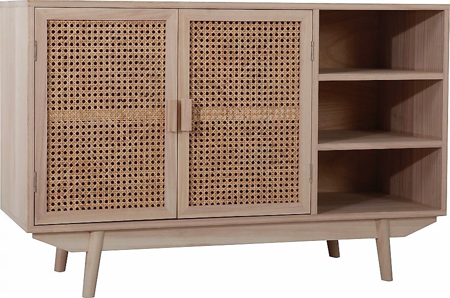 SalesFever Sideboard, kommode mit Türfronten aus Rattangeflecht, Wiener Gef günstig online kaufen