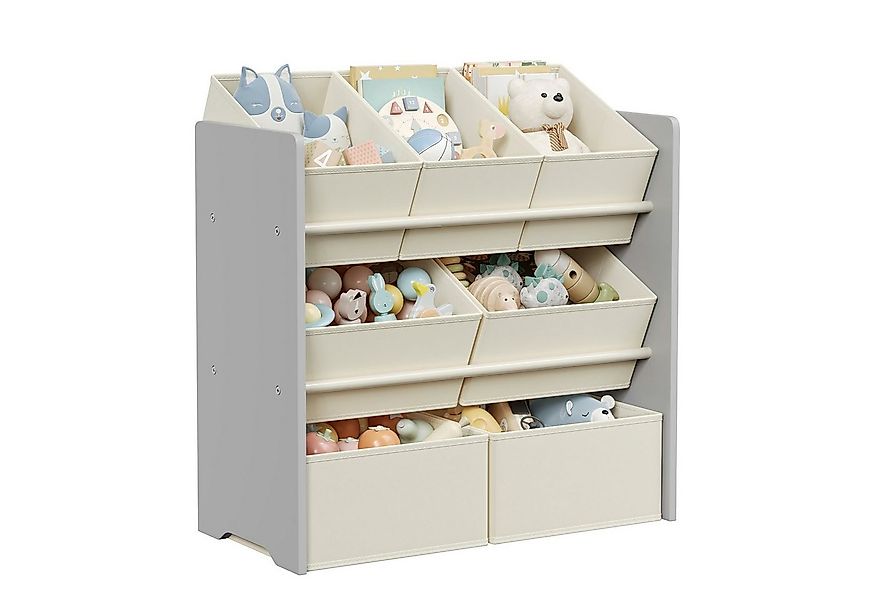 SONGMICS Spielzeugtruhe Kinderregal Bücherregal Kinder, mit 7 Aufbewahrungs günstig online kaufen