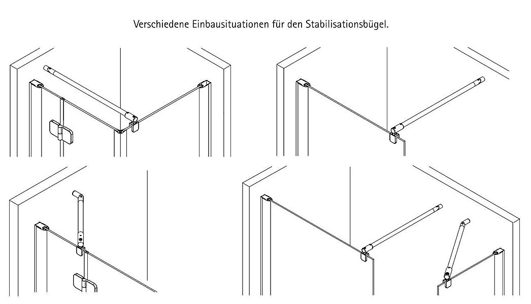 Schulte Duschwand-Stabilisationsstange Stabilisator für 5 - günstig online kaufen