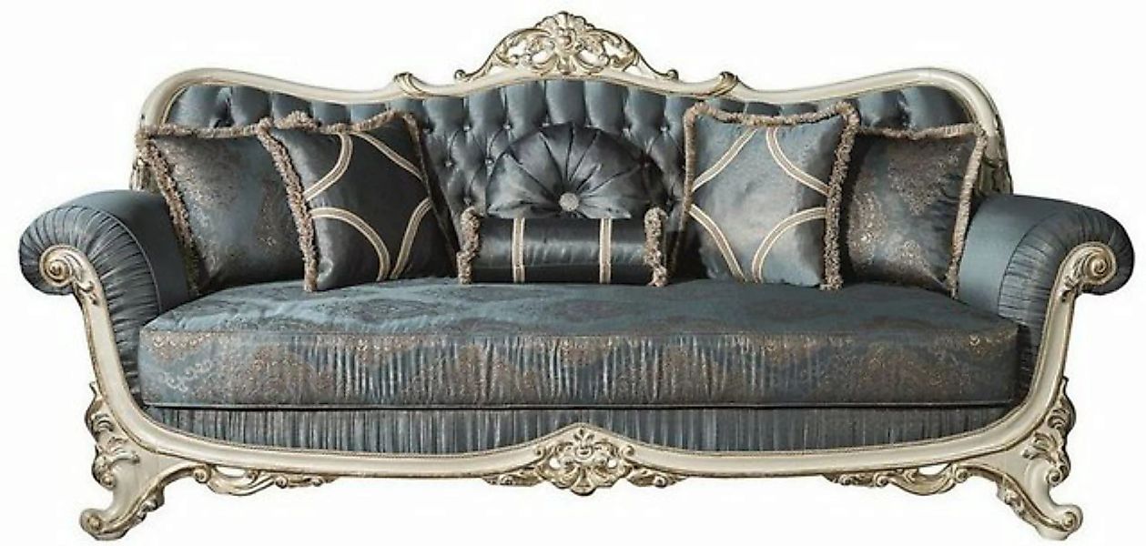 Casa Padrino Sofa Luxus Barock Wohnzimmer Sofa mit Glitzersteinen und dekor günstig online kaufen