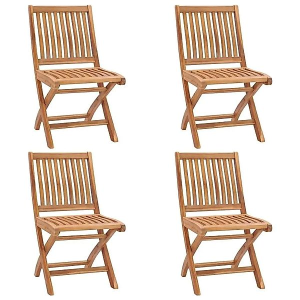 vidaXL Klappbare Gartenstühle 4 Stk Massivholz Teak 3072804 günstig online kaufen