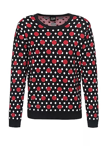 Pussy Deluxe Mixed Dotties Knit Pullover schwarz allover günstig online kaufen