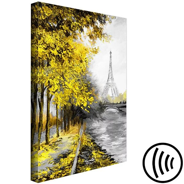 Bild auf Leinwand Paris Channel (1 Part) Vertical Yellow XXL günstig online kaufen