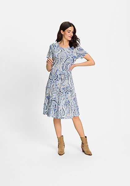 Olsen Jerseykleid (1-tlg) schwingende Volants günstig online kaufen