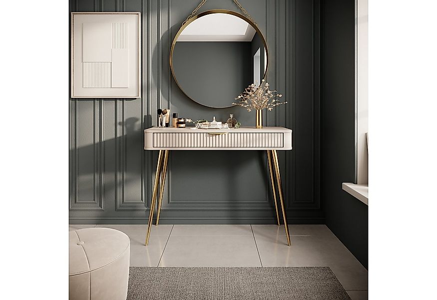 MOEBLO Schminktisch PHOLX Schreibtisch (Frisiertisch, Schminktisch, Kosmeti günstig online kaufen