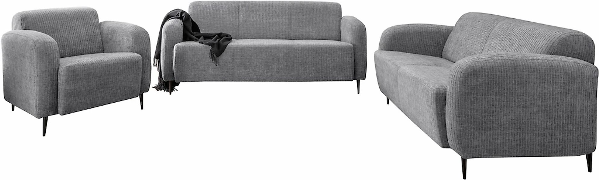 INOSIGN Polstergarnitur "Marone", (Set, 3 tlg., 3-Sitzer, 2-Sitzer, Sessel) günstig online kaufen