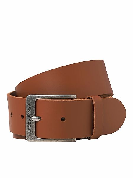 Jack & Jones Ledergürtel "JACBRAGA LEATHER BELT SN" mit silberner Schließe günstig online kaufen