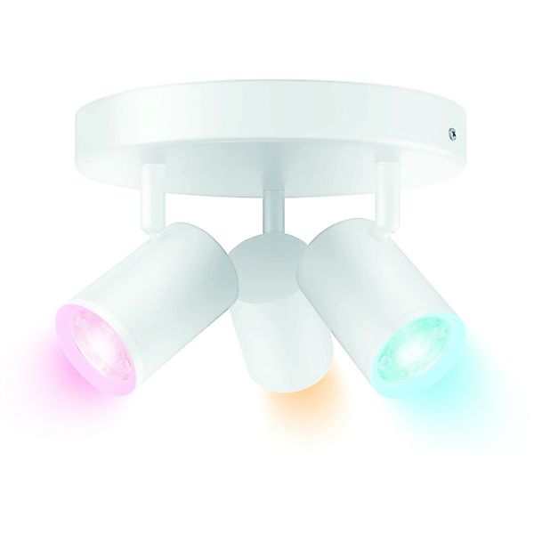 WIZ Deckenleuchte Imageo 3er-Spot Tunable White & Color 1035,m Weiß Ø 12,3 günstig online kaufen