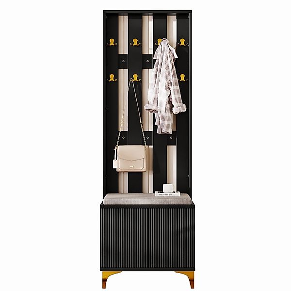 MODFU Garderoben-Set mit Schuhbank, Kleiderhakenbrett, (Kompaktgarderobe, günstig online kaufen