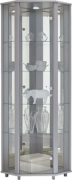 fif möbel Eckvitrine »TRIO Höhe ca. 172 cm, ink. Beleuchtung«, Eckvitrine/G günstig online kaufen