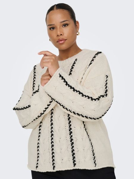 ONLY CARMAKOMA Rundhalspullover CARTESSA CABEL STITCH günstig online kaufen