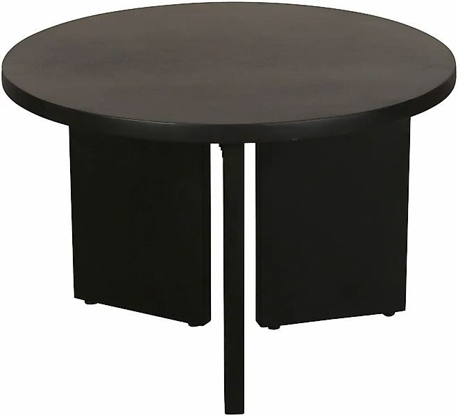 byLIVING Couchtisch "Round" 1 Stk. tlg. aus 2,5cm starkem Massivholz schwar günstig online kaufen