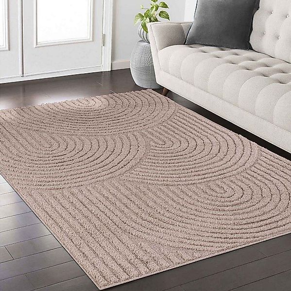 TaraCarpet Designteppich Designerteppich Tokio hoch-tief Struktur Wellen un günstig online kaufen