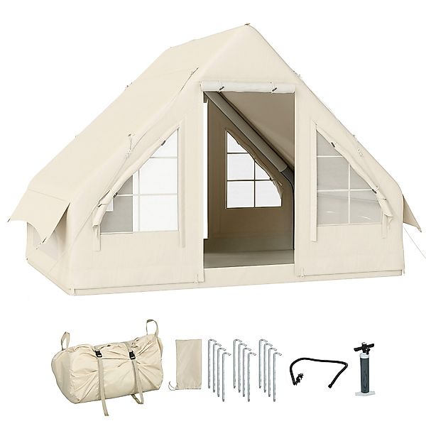 Outsunny aufblasbares Zelt Campingzelt mit Fenster, günstig online kaufen