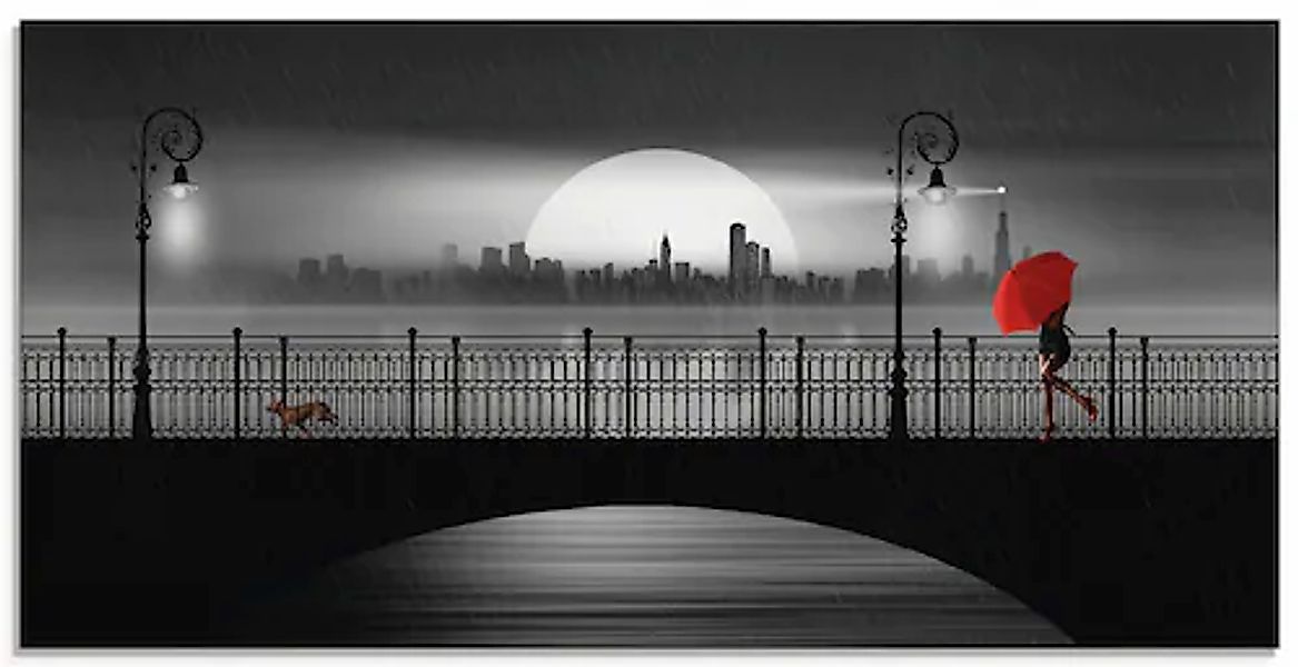 Artland Glasbild »Die Brücke im Regen« Brücken 1 Stk. tlg. in verschiedenen günstig online kaufen
