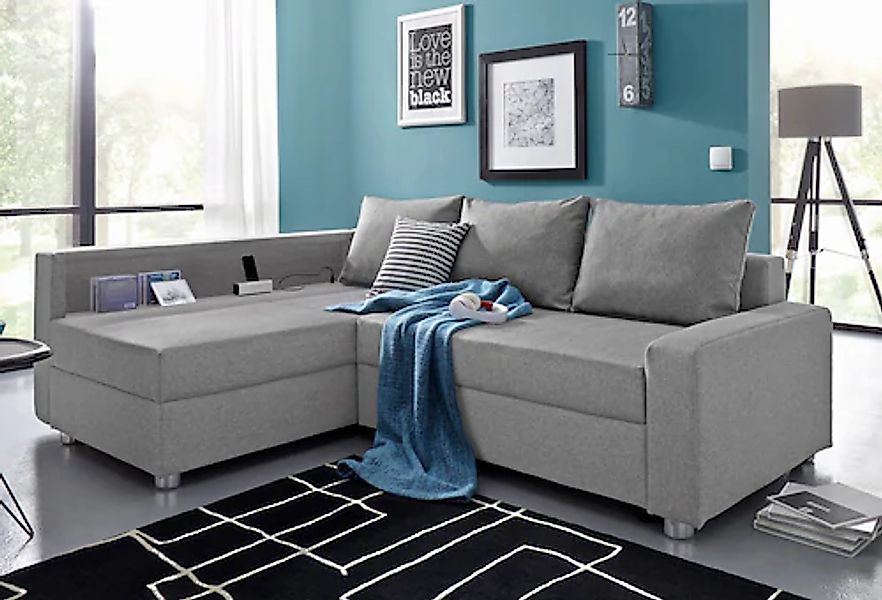 COLLECTION AB Ecksofa "Relax L-Form", inklusive Bettfunktion, Federkern, wa günstig online kaufen