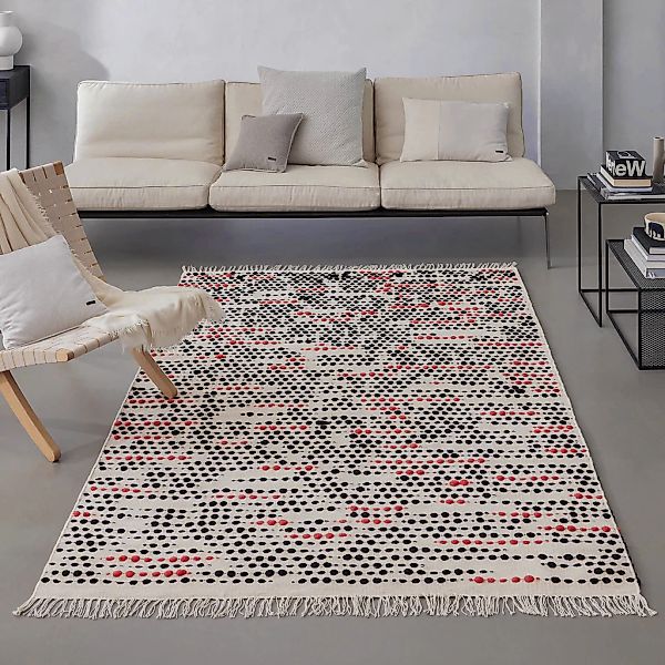 Wecon home Teppich "London Red" rechteckig 11 mm Höhe handgewebt, robust, s günstig online kaufen