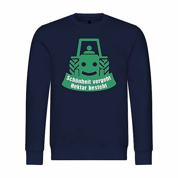 deinshirt Rundhalspullover Herren Pullover Schönheit vergeht Hektar besteht günstig online kaufen