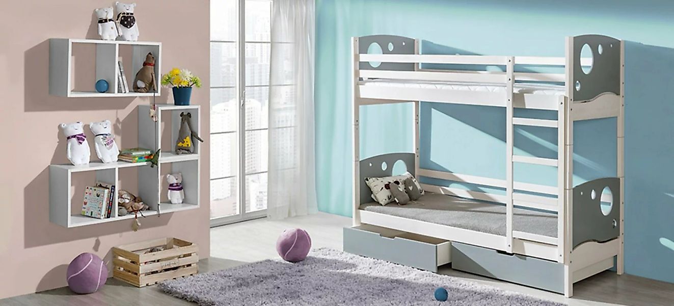 JVmoebel Kinderbett, Hochbett Doppelstockbett Etagenbett Kinderbett Bett Be günstig online kaufen