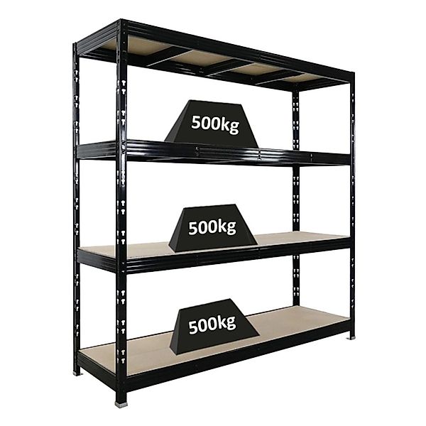 PROREGAL Profi Schwerlastregal Rhino HxBxT 200x200x60cm 4 Spanplatten-Ebene günstig online kaufen