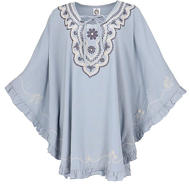 Guru-Shop Longbluse Bestickter Hippie Poncho, Tunika, günstig online kaufen