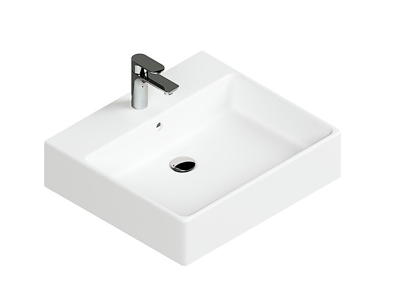 Aqua Bagno Waschbecken 60x 50cm weiß günstig online kaufen