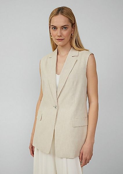 s.Oliver Funktionsweste Indoor-Weste Lange Weste im Relaxed Fit aus Leinenm günstig online kaufen