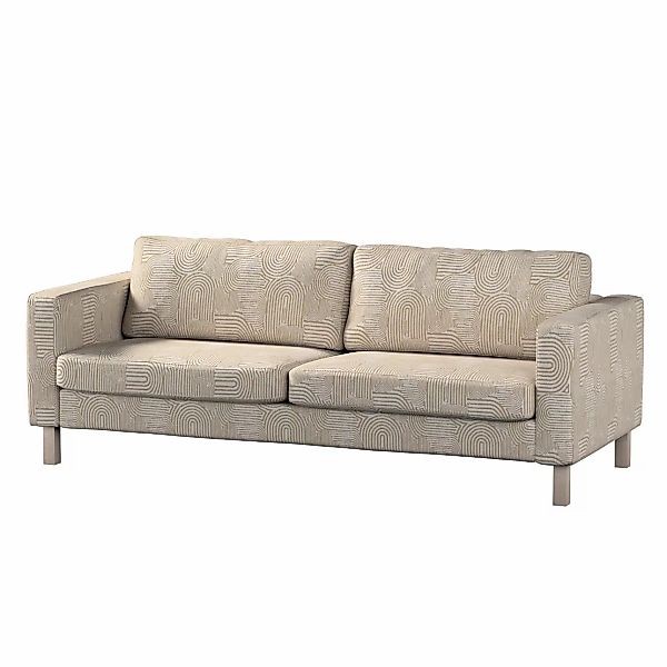 Bezug für Karlstad 3-Sitzer Sofa nicht ausklappbar, kurz, beige-ecru, Bezug günstig online kaufen