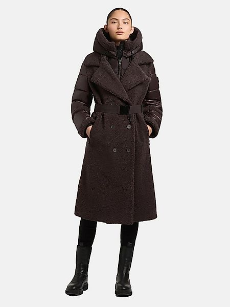 khujo Wintermantel Kalmia Langer Hybridmantel aus kuscheligem Plüsch mit Ta günstig online kaufen