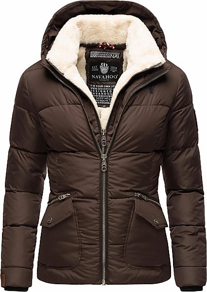 Navahoo Winterjacke "Megan" mitKapuze stylische Damen Steppjacke mit Teddyf günstig online kaufen