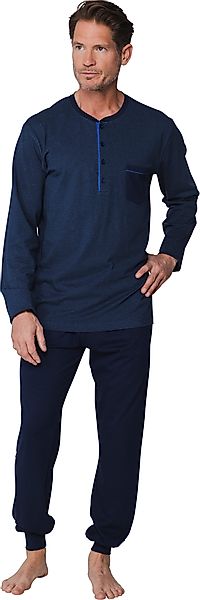 Pastunette Schlafanzug Herren pyjama mit Bündchen günstig online kaufen