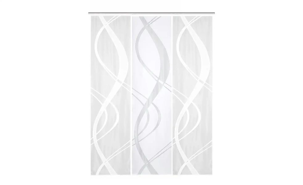 HOME WOHNIDEEN Schiebegardine "TIBASO" Paneelwagen 3 Stk. tlg. halbtranspar günstig online kaufen