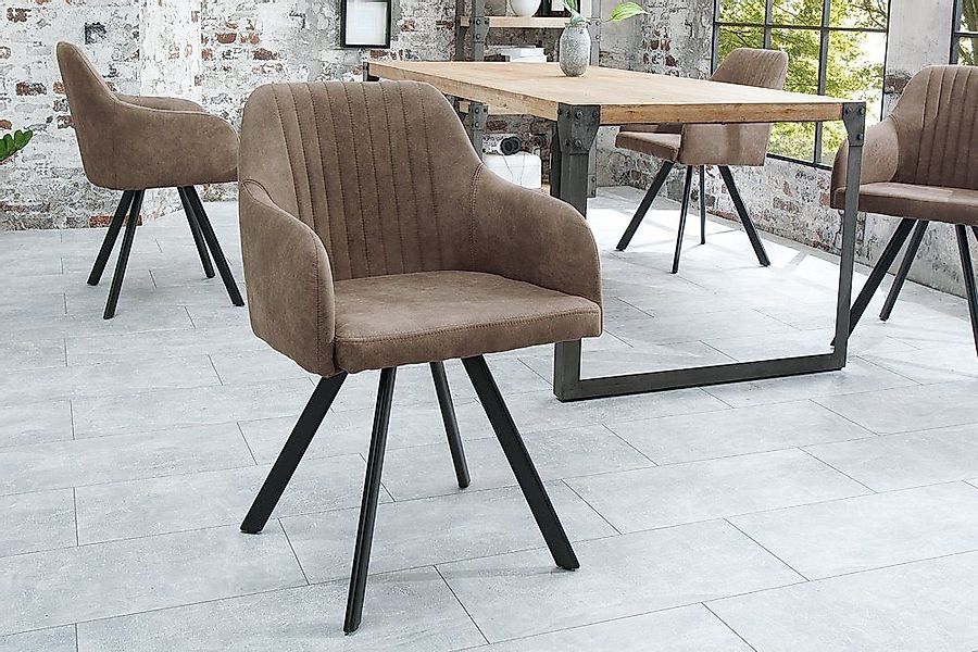riess-ambiente Polsterstuhl LUCCA antik taupe / günstig online kaufen