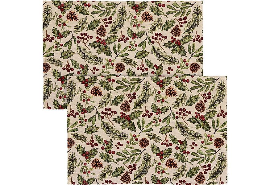 Erwin Müller Platzset Tischset "Zweige" 2er-Pack, Gobelin Motiv günstig online kaufen