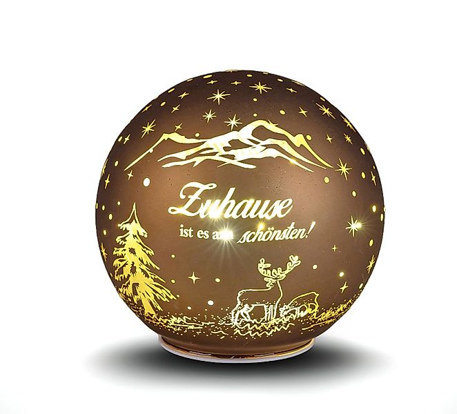 formano Dekofigur Deko-Kugel braun-gold 12 cm günstig online kaufen