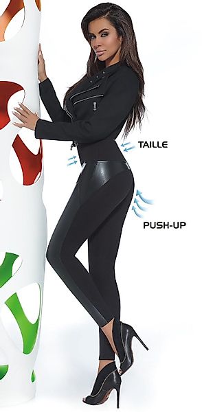 Bas Bleu Shapingleggings teilw. Lederoptik formend günstig online kaufen
