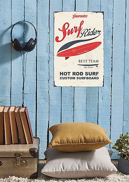 queence Metallbild "Surf Rider", (1 St.), Stahlschilder günstig online kaufen