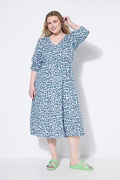 Studio Untold Midikleid Midikleid A-Line Color-Leo Puffärmel günstig online kaufen