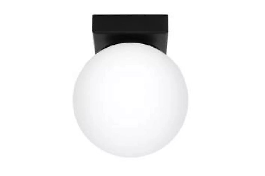 Deckenlampe Kugelschirm Ø 12 cm Weiß Schwarz G9 Glas günstig online kaufen