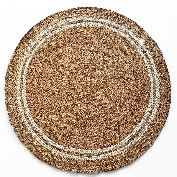 Karat Teppich Jute Rund, Handgewebter Naturteppich, günstig online kaufen