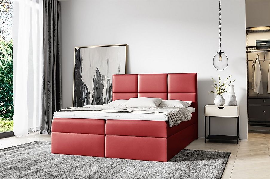 Fun Möbel Boxbett Schlafzimmerbett OLIVIA in Kunstleder (inkl. Bettkästen, günstig online kaufen