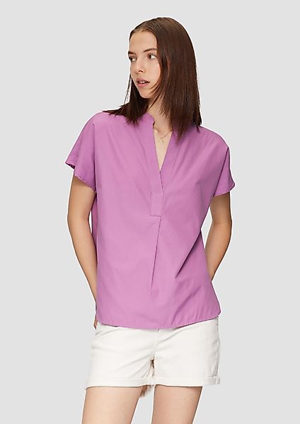 QS Kurzarmbluse Bluse Blusenshirt aus Popeline günstig online kaufen